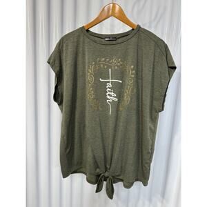 Ava James “Faith” Oliver Drab T-Shirt Size XL